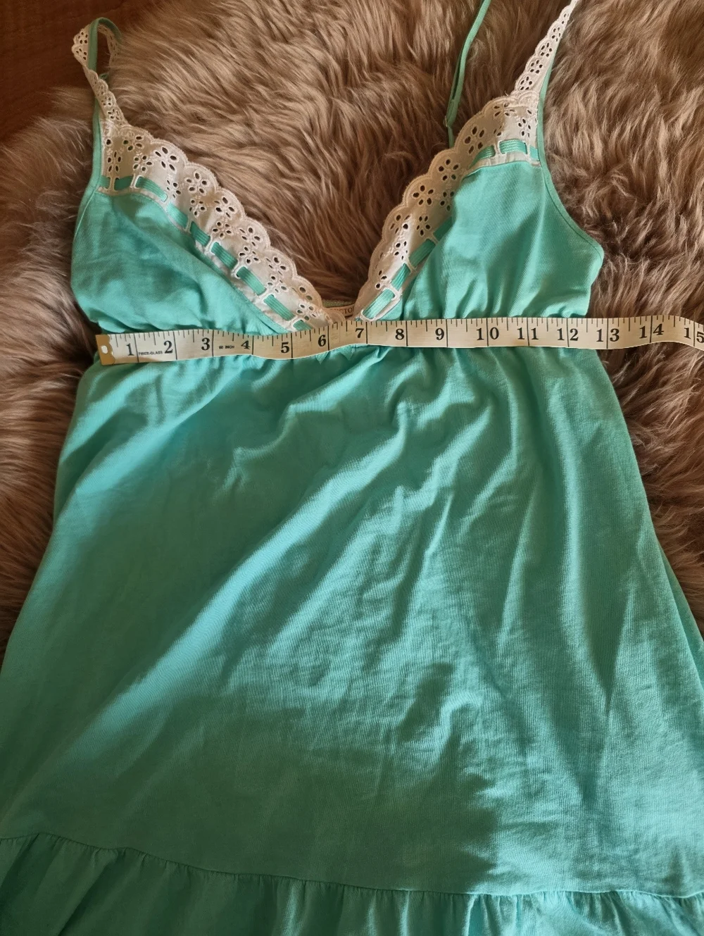 Women's Aqua Lace-Trim Chemise Nightdress - Victoria Secret - Picture 4 of 5